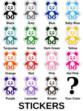 Hugging Panda Stickers